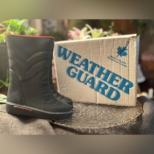 Weather Guard Kids Insulated Rain Snow Boots Size 10 Made in Canada Waterproof